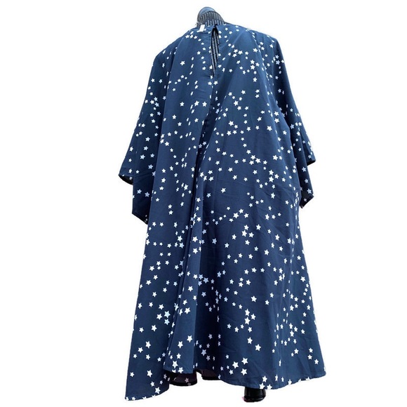 ASOS Curve Blue Star Print Swing Dress - Picture 2 of 5